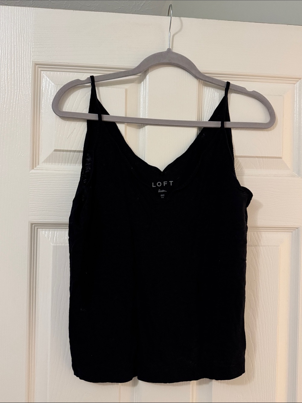 LOFT Black Spaghetti Strap V-Neck Camisole